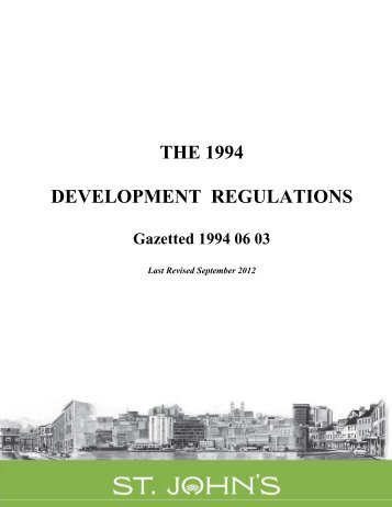 St. John's Development Regulations - City of St. John's