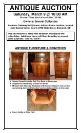 ANTIQUE AUCTION - North Star Auction & Appraisal