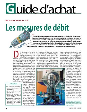 TÃ©lÃ©charger l'article - Mesures