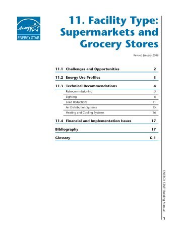 11. Facility Type: Supermarkets And Grocery Stores - Energy Star