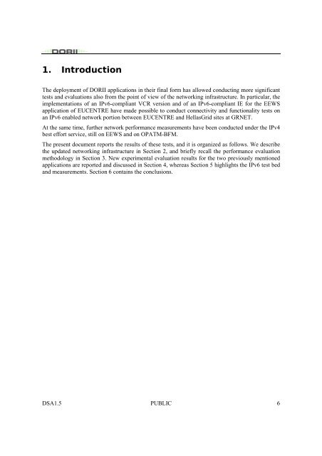 Traffic Analysis and model synthesis of remote instrumentation - dorii