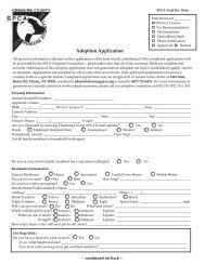 Adoption Application - Chemung County SPCA