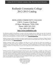 2012-2013 Course Catalog - Redlands Community College