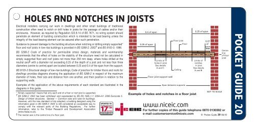 Holes And Notches In Joists Niceic