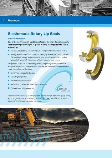 Elastomeric Rotary Lip Seals - Eriks UK