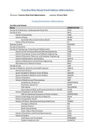 Function/Role-âBased Email Address Abbreviations - The University ...