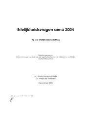 Erfelijkheidsvragen anno 2004 eindversie febr2006 - Erfocentrum