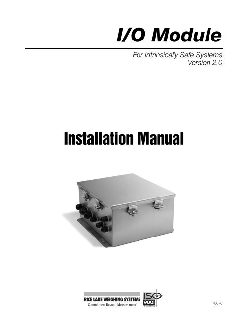 I/O Module, this manual - Mcschroeder.com