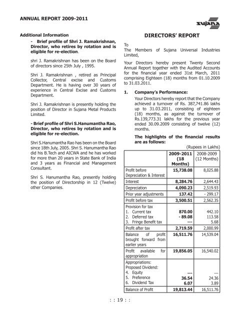 Annual Report FY2011 - Sujana Group
