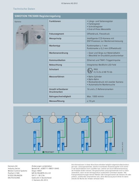 SIMOTION TRC5000 Registerregelung