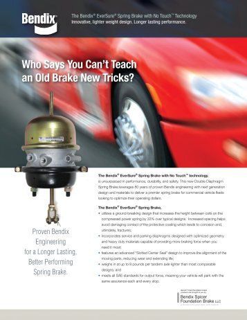 Bendix® EverSure® Spring Brake with No Touch™ Technology