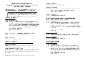 Gottesdienstordnung und Messdienerplan vom 30.03. bis 27.04.2008