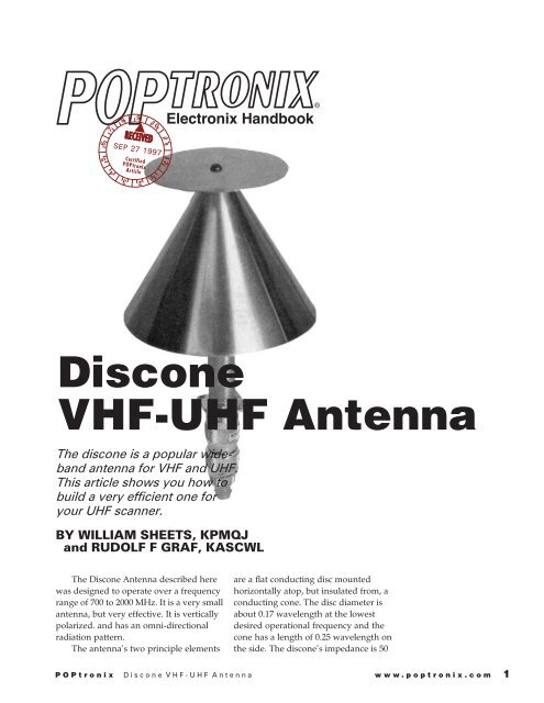 Discone VHF-UHF antenna - Educypedia