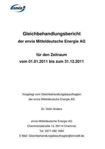 Gleichbehandlungsbericht der envia Mitteldeutsche Energie AG für ...