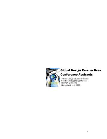 Global Design Perspectives Conference Abstracts - Interior Design ...