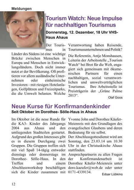 Gemeindebrief Dezember 2013 - Kirchengemeinde Ahaus