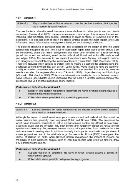 Plan to Protect Environmental Assets from Lantana - Weeds Australia