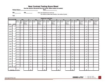 610800 Pediatric Near Contrast Score Sheet - PDF - Good-Lite ...