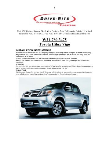 W21-760-3475 Toyota Hilux Vigo - Drive-Rite