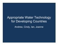Appropriate Water Technology for Developing Countries