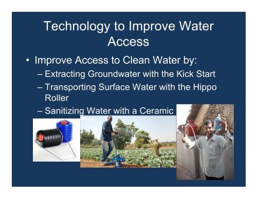 Appropriate Water Technology for Developing Countries
