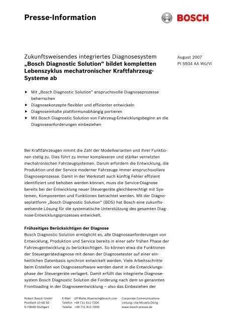 Presse-Information (PDF) - Bosch-Diagnostics OES