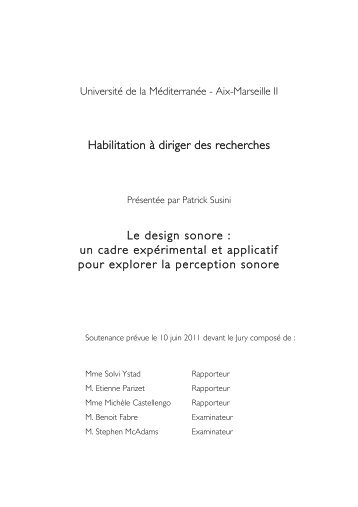 Le design sonore - Base des articles scientifiques de l'Ircam