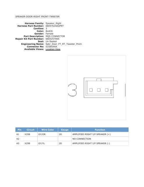 Audio/Video systems - wiring diagrams (PDF) - WK2Jeeps.com