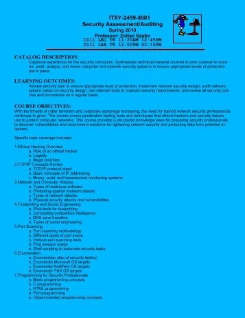 sample syllabus