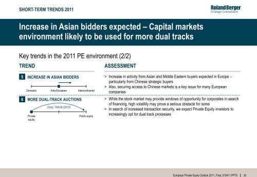 European Private Equity Outlook 2011