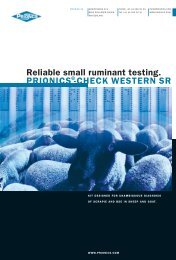 Reliable small ruminant testing. PRIONICS -CHECK WESTERN SR