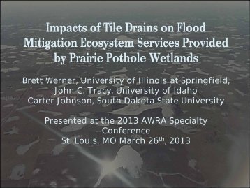 Impacts of Tile Drains on Flood Mitigation Ecosystem Services ...