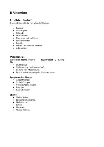 B-Vitamine - Heilpraktiker Laurent Richter