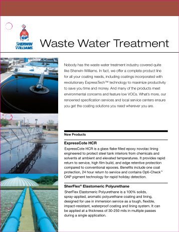 Waste Water Treatment Coatings Brochure - Protective Coatings ...