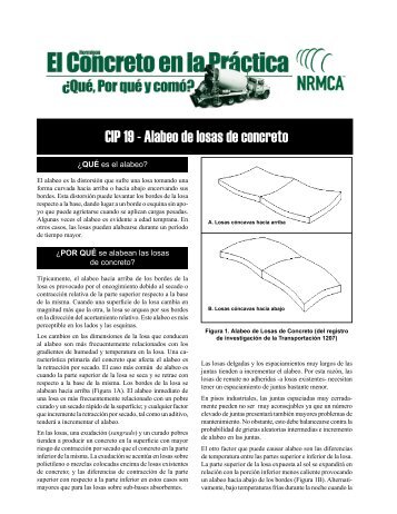 CIP 19 - Alabeo de losas de concreto - National Ready Mixed ...