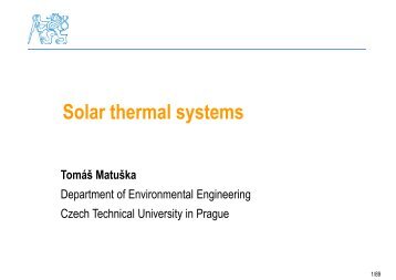 Solar thermal - Czech Technical University in Prague