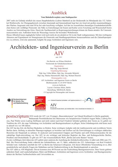 schinkel-wettbewerb 2006 - Architekten- und Ingenieur-Verein zu ...