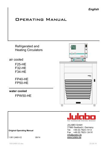 Operating manual F25-HE - Julabo