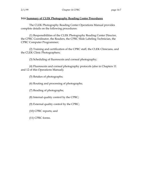 OM t of c.iii - Vision Research Coordinating Center - Washington ...