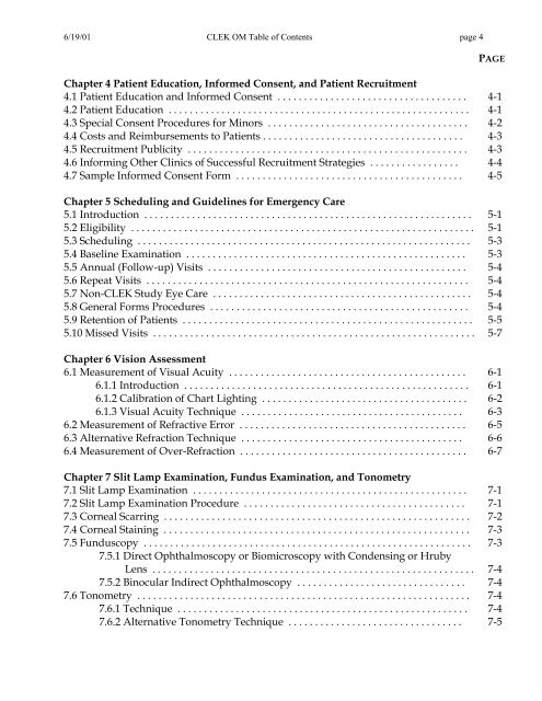 OM t of c.iii - Vision Research Coordinating Center - Washington ...