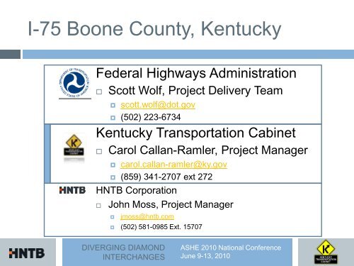 diverging diamond interchanges - Kentucky Transportation Cabinet