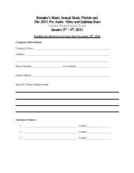 Vendor Invitation & Vendor Registration form PDF - Kempke's Music ...