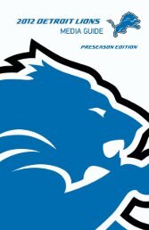 PRESEASON EditiON - Detroit Lions