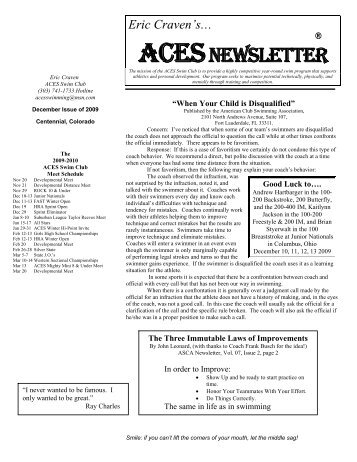 ACESNEWSLETTER - Aces Swim Club