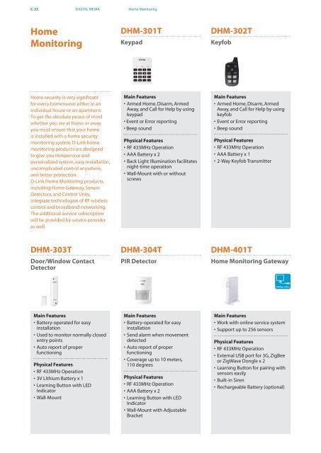 PRODUCT / SOLUTION 2010 - D-Link