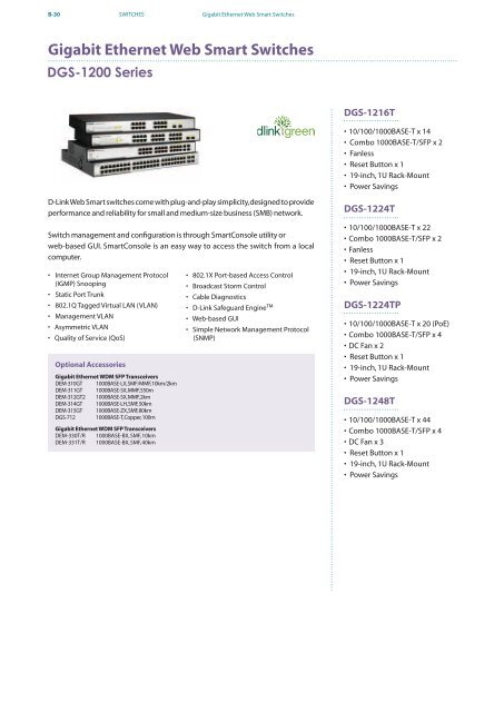 PRODUCT / SOLUTION 2010 - D-Link