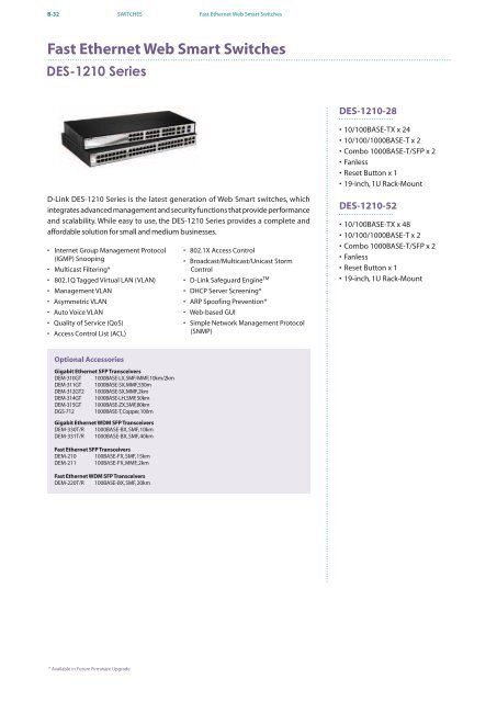 PRODUCT / SOLUTION 2010 - D-Link