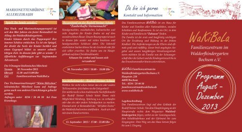 Flyer 2.2013 - Waldorfkindergarten Bochum e.V.