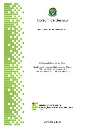 Boletim de ServiÃ§o - IFCE