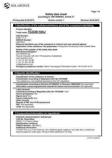 MSDS TCO30-10 LI.pdf - Solaronix